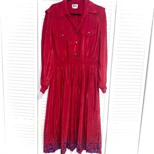 Vintage Leslie Fay floral dress Size 18